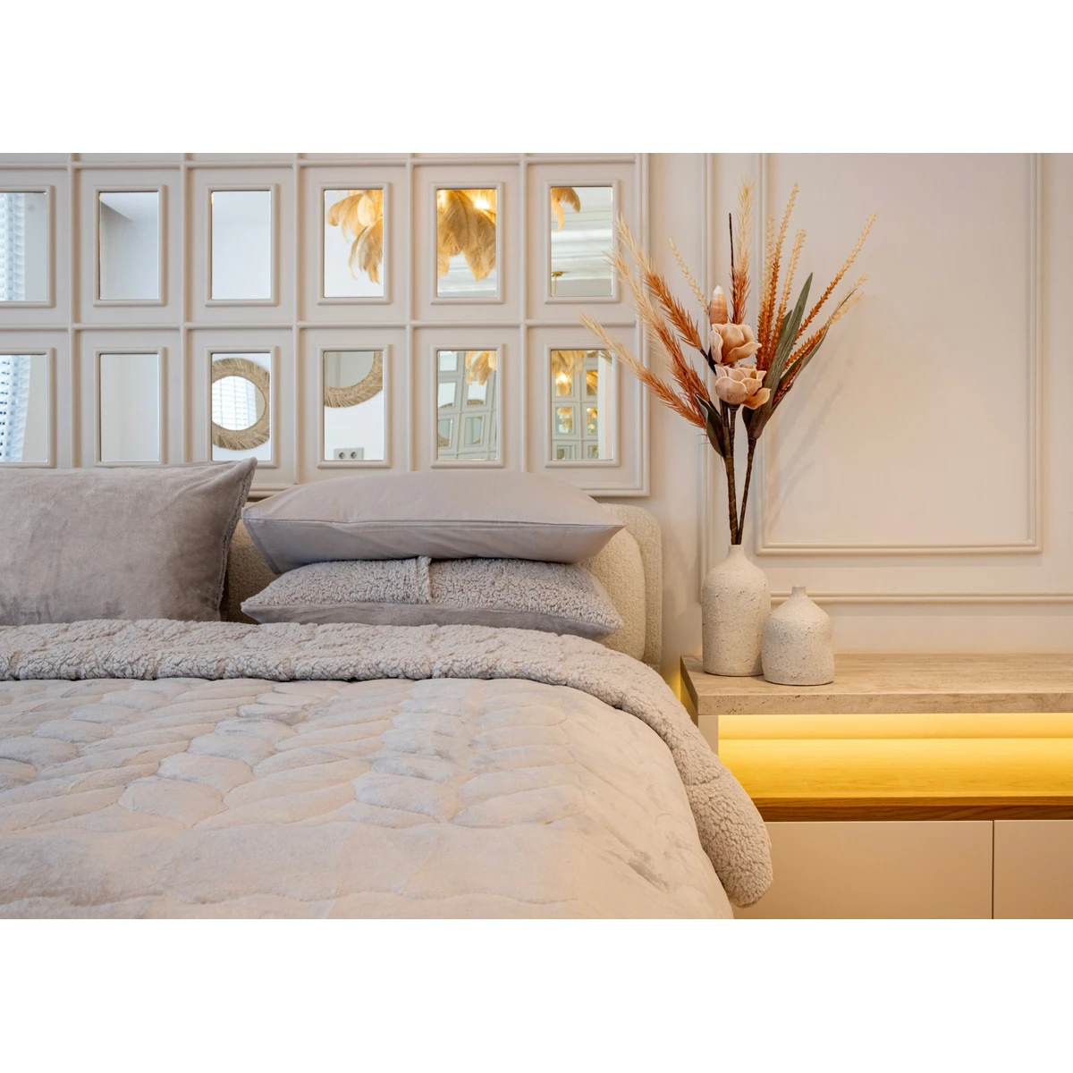 Manamo Destiny Comfort Quilt set Single Size Grey 180X260+50X70 (1pc) cm