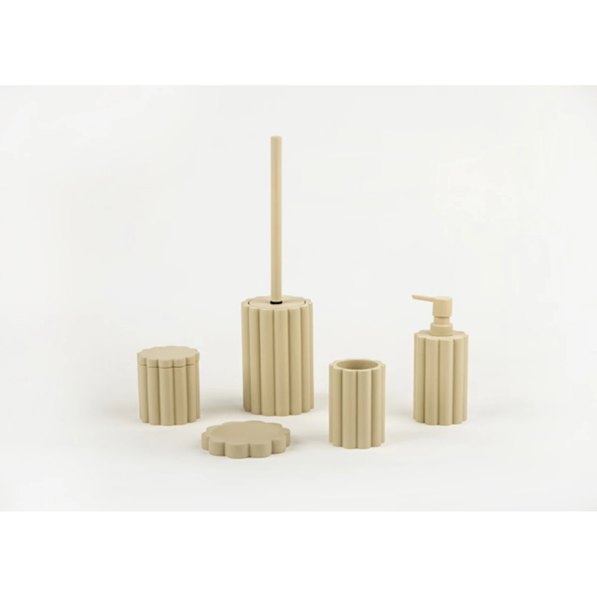 Manamo Tria Toilet Brush  Polyresin Mink  10.5x10.5x15.6 cm