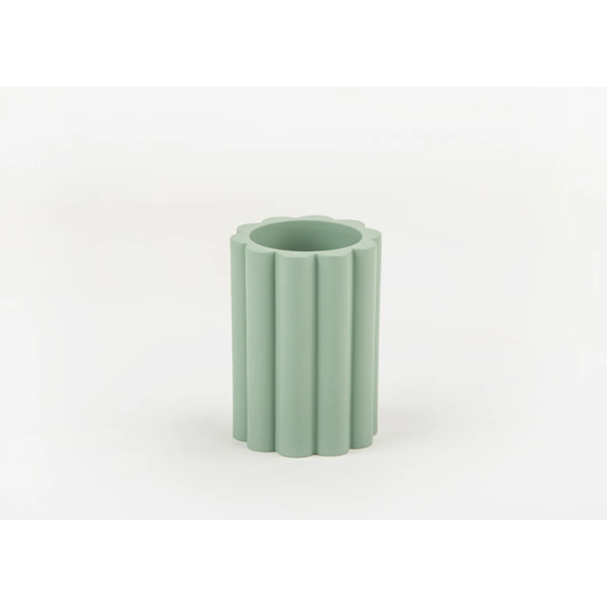 Manamo Tria Toothpaste Dispenser Polyresin Cameo Green  7.5x7.5x11 cm