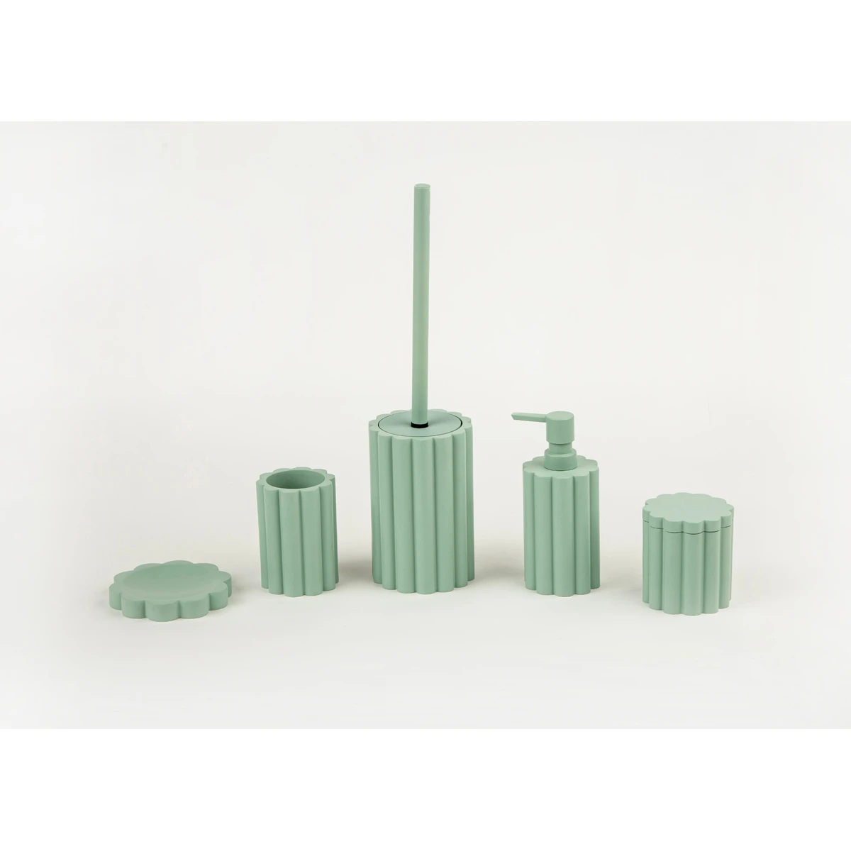 Manamo Tria Cotton Cover Polyresin Cameo Green  8.8x8.8x9.6 cm