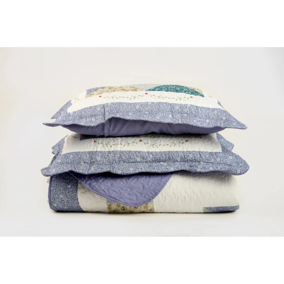 Manamo Perla Bed Cover  Indigo Double 240x250+50x70 cm (2pc)