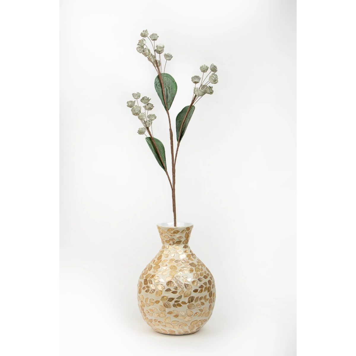 Manamo Tiny Rose Artificial Flower  Grey  97 cm