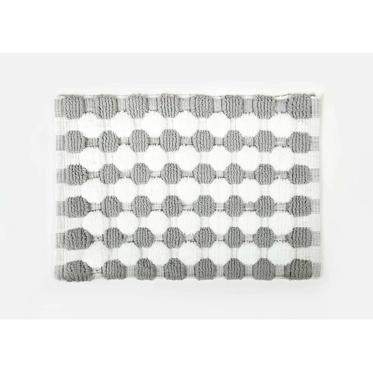 Manamo Big Square Bath Mat Micro-chenille Grey Hand-woven40x60 cm