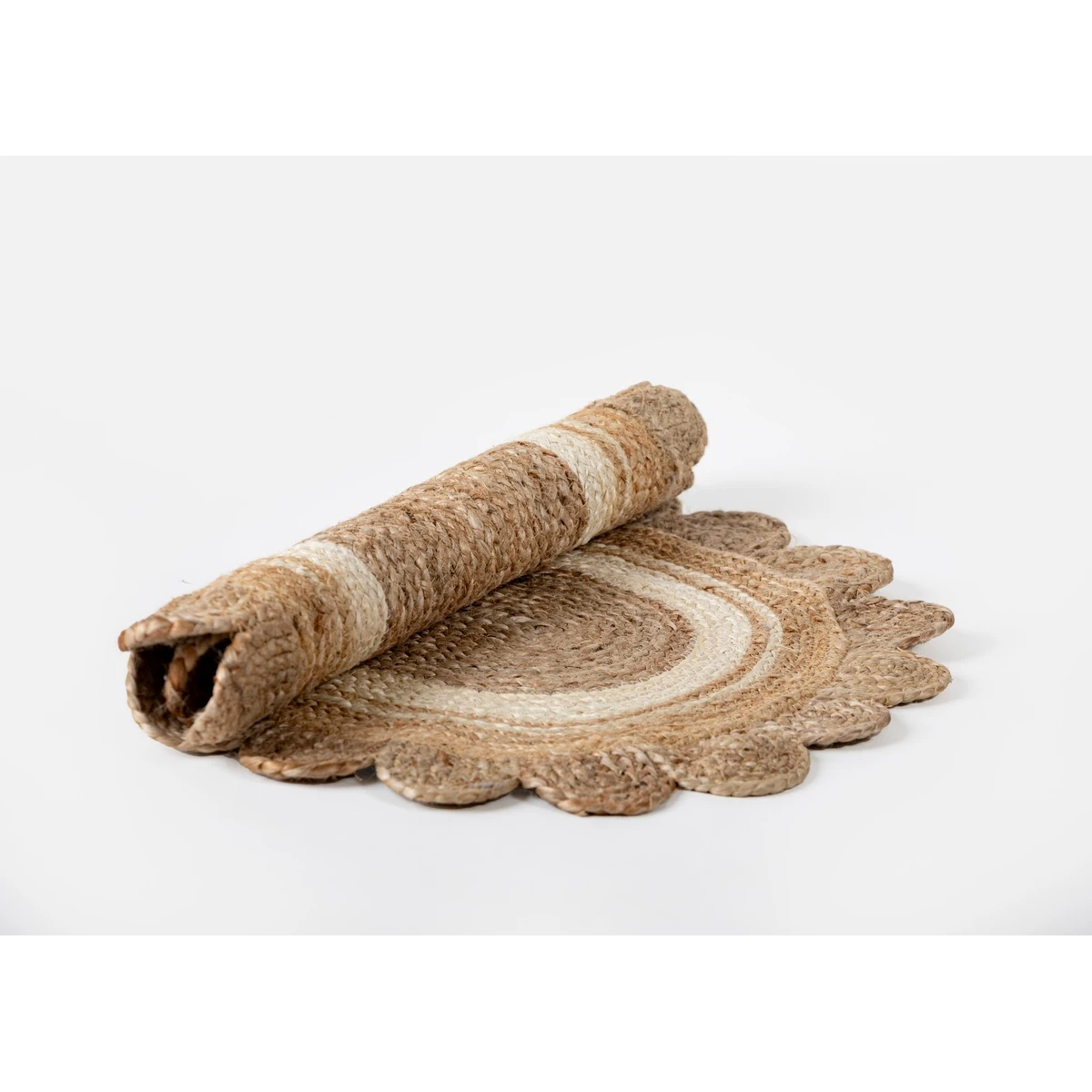 Manamo Fina Carpet Jute Oval Natural/White 60x90 cm