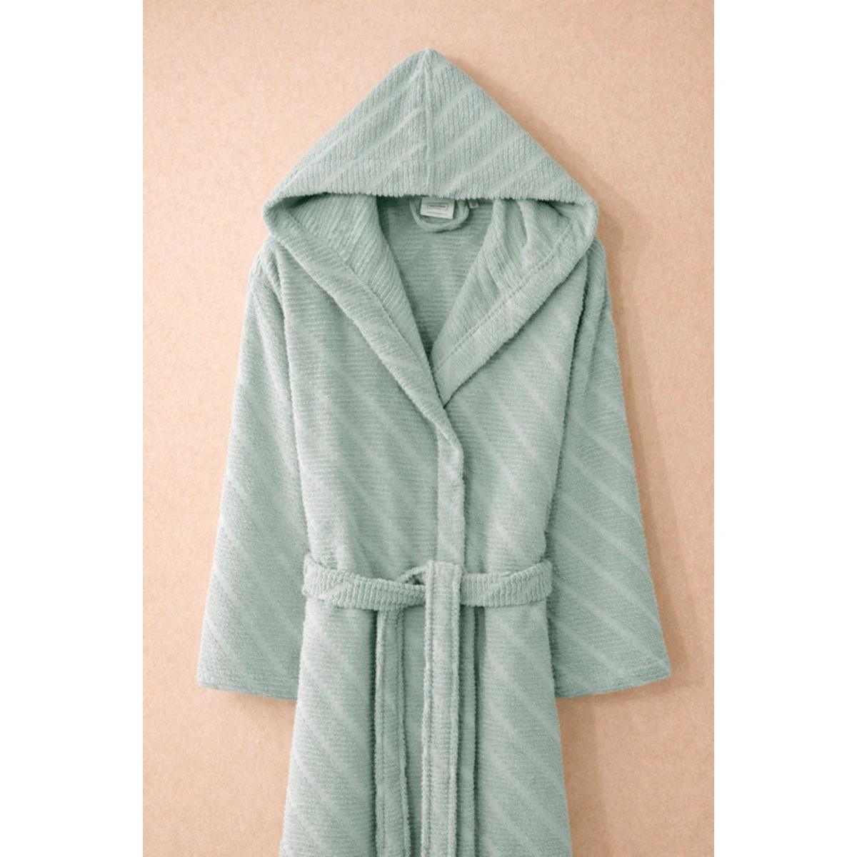 Manamo Dolce Bathrobe Cotton Cameo Jaqcuard Hooded S/M