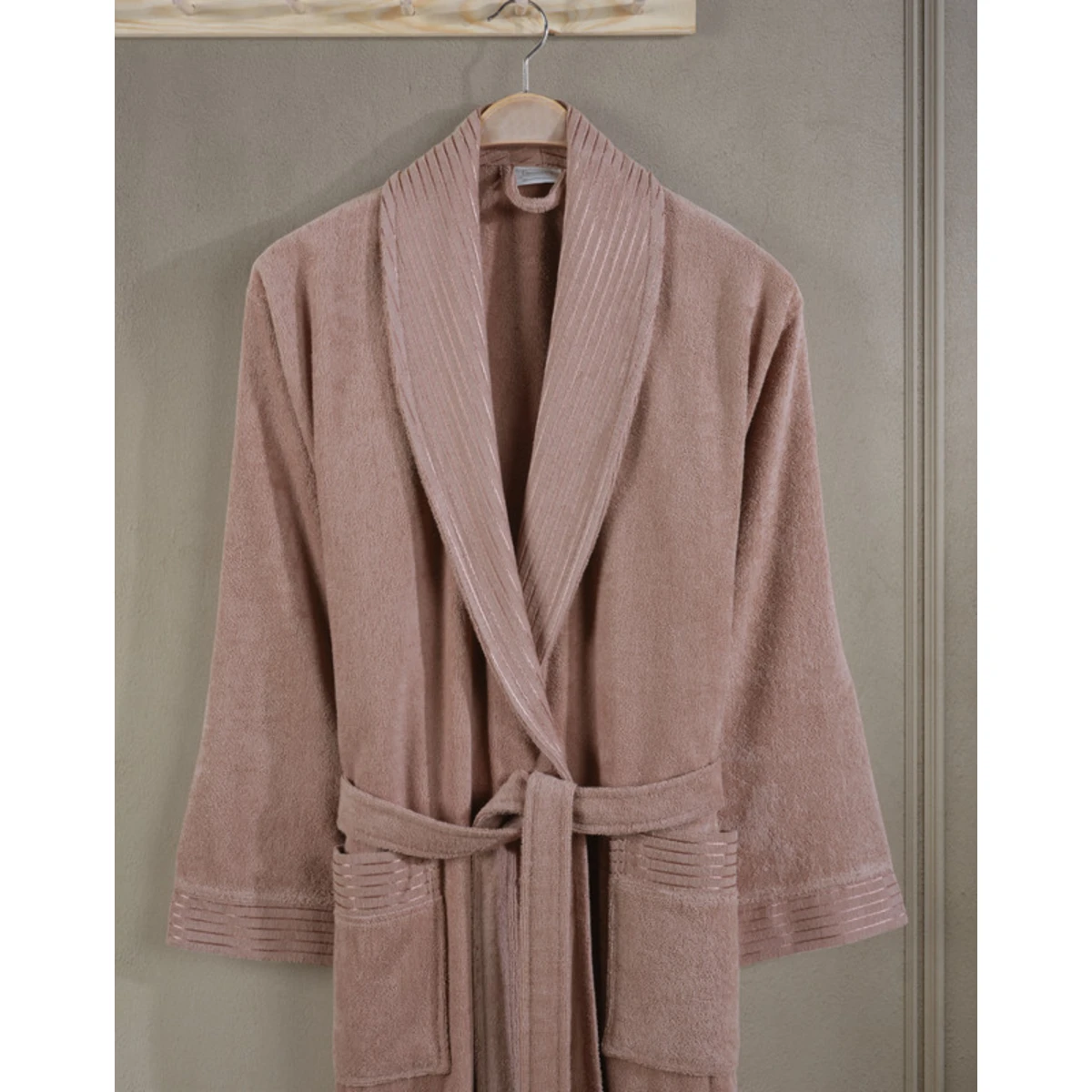 Manamo Jess Shawl Collar Bathrobe Cotton Blush 2XL/3XL