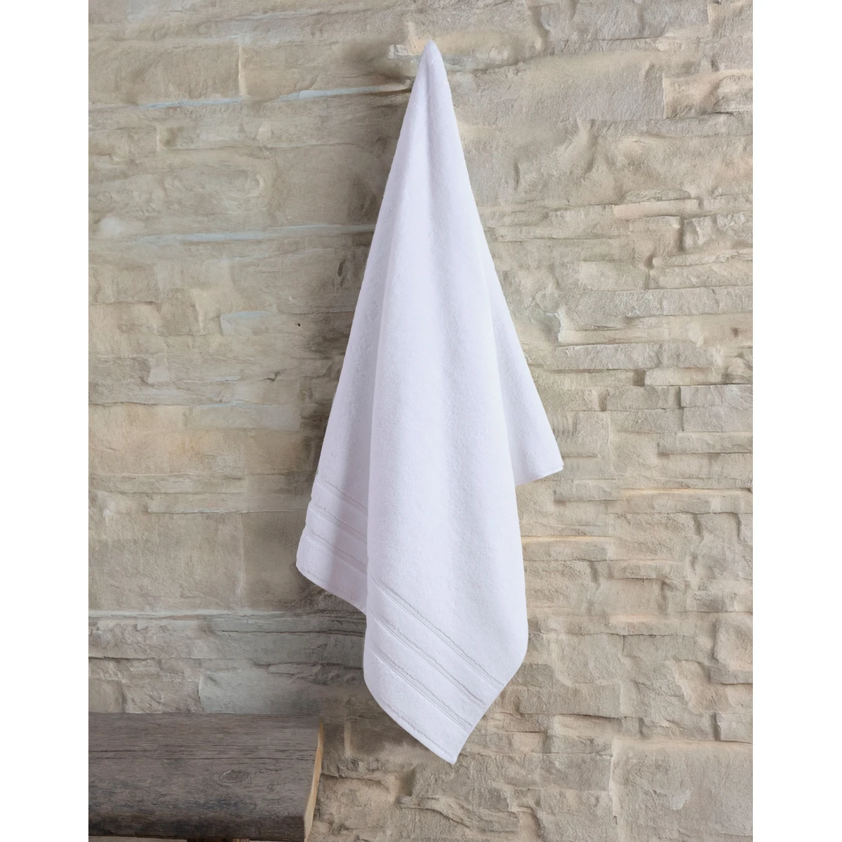 Manamo Lexa Bath Towel Luxury Cotton White  75x150 cm