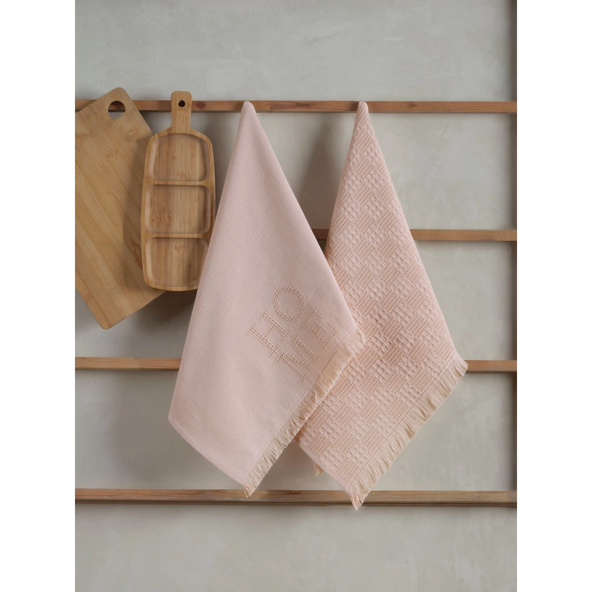 Manamo Home Kitchen Towel  Cotton Blush Jacquard 50x70 cm (2pc)