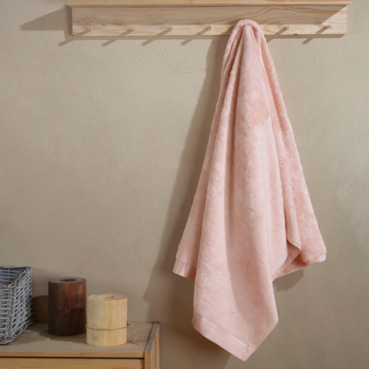 Manamo Pure Bamboo Bath Towel Blush 75x150  
