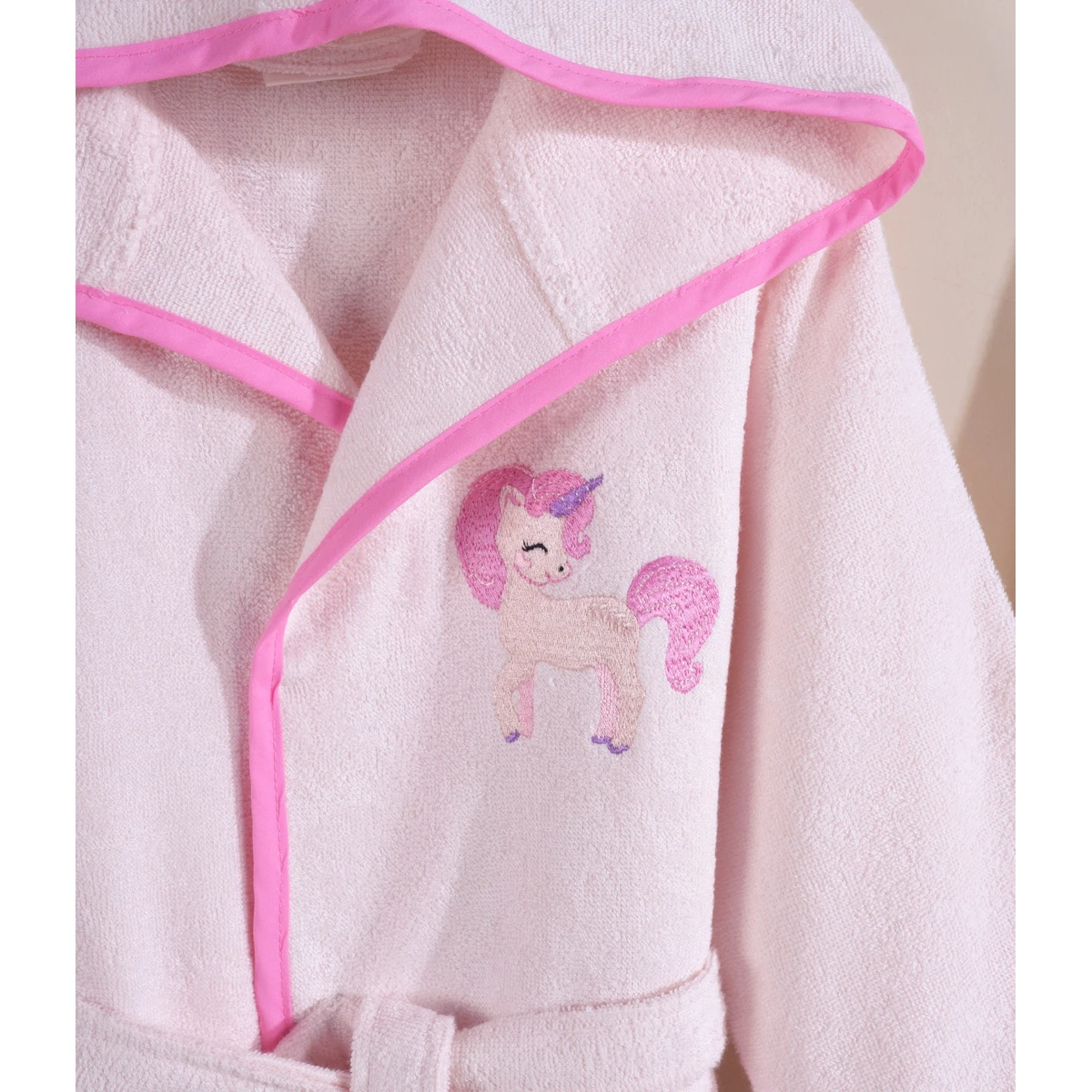 Manamo  Pony baby Bamboo Bathrobe Soft Pink 12/24 Month