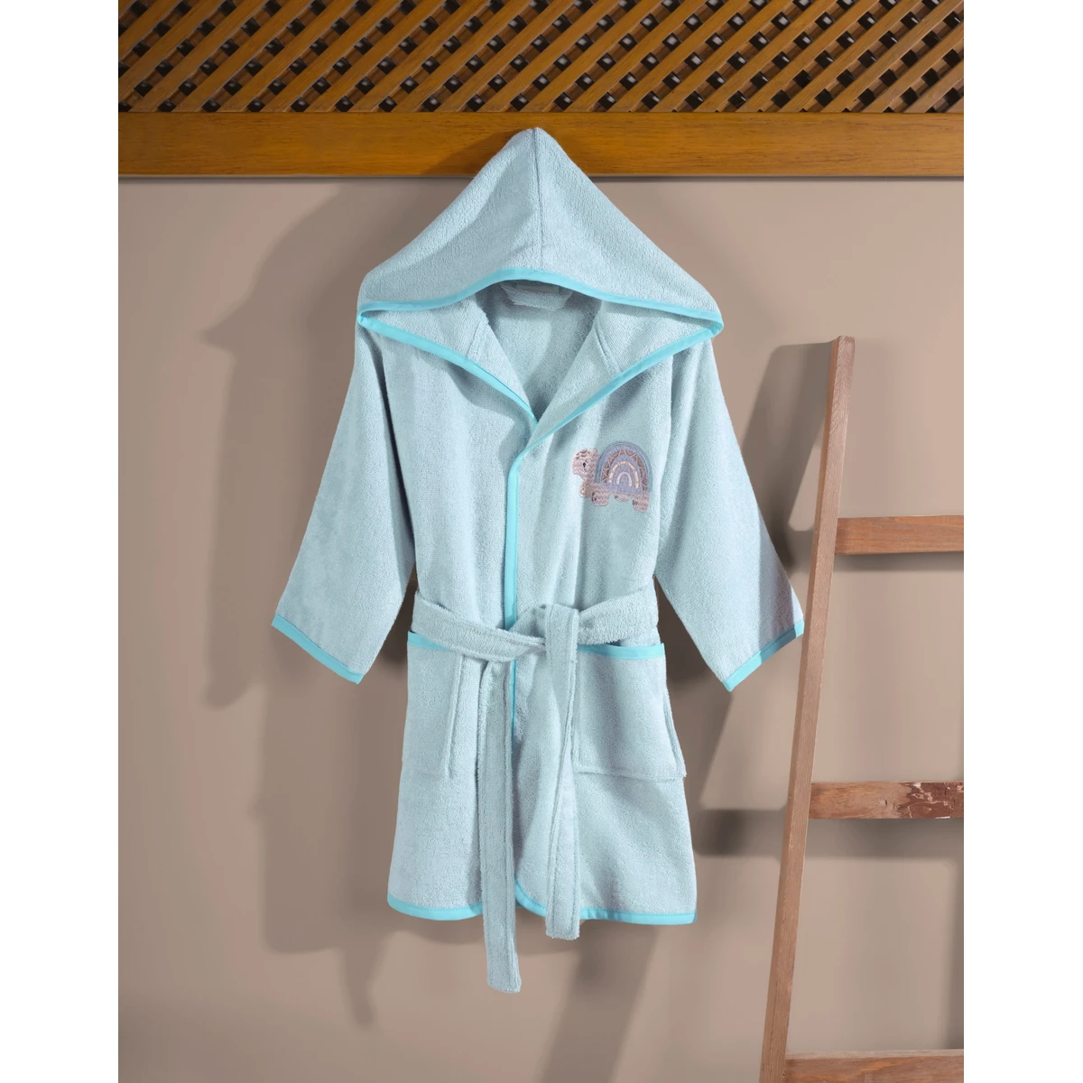 Manamo  Tiny Turtles Baby Bamboo Bathrobe Cameo 24/36 Month