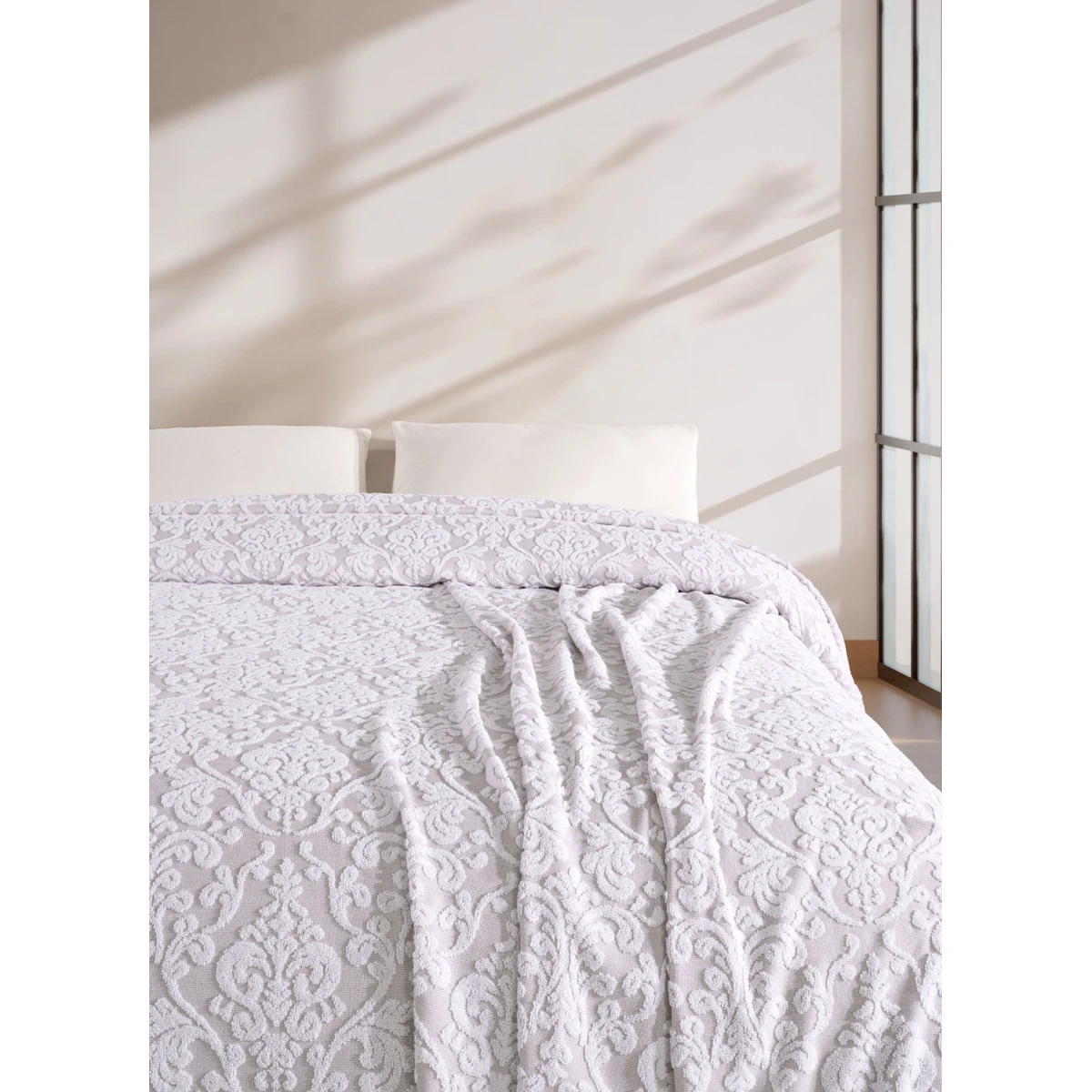 Manamo Lily Pique Cotton White/Beige Single Size 160x230 cm