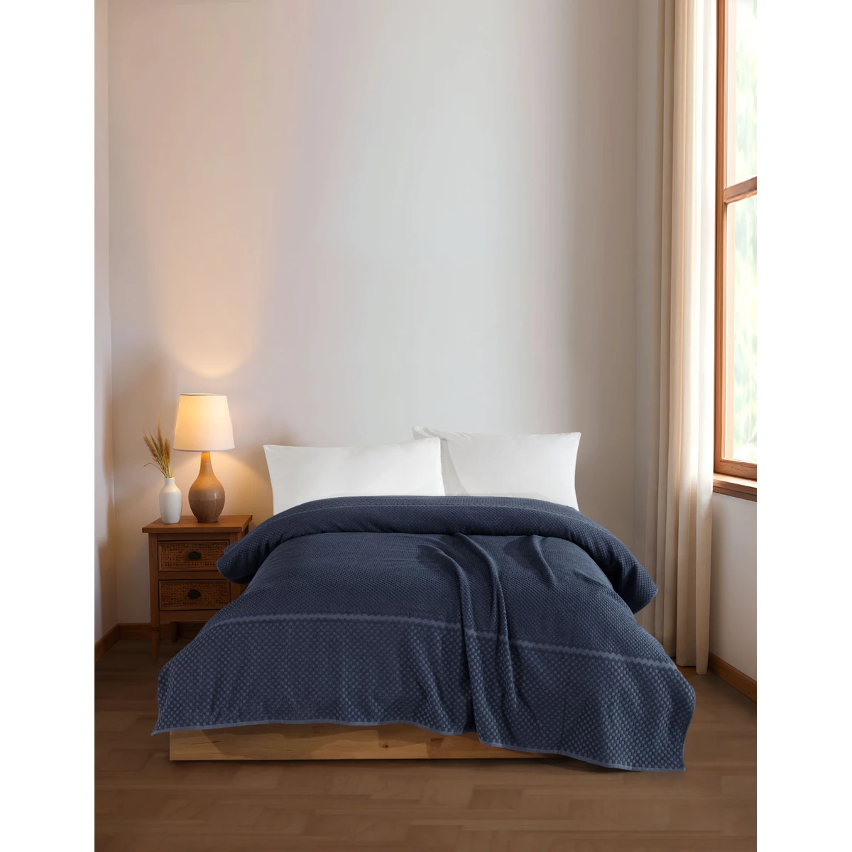 Manamo Kent Pike Cotton Towel Carbon Single Size 160x230 cm 