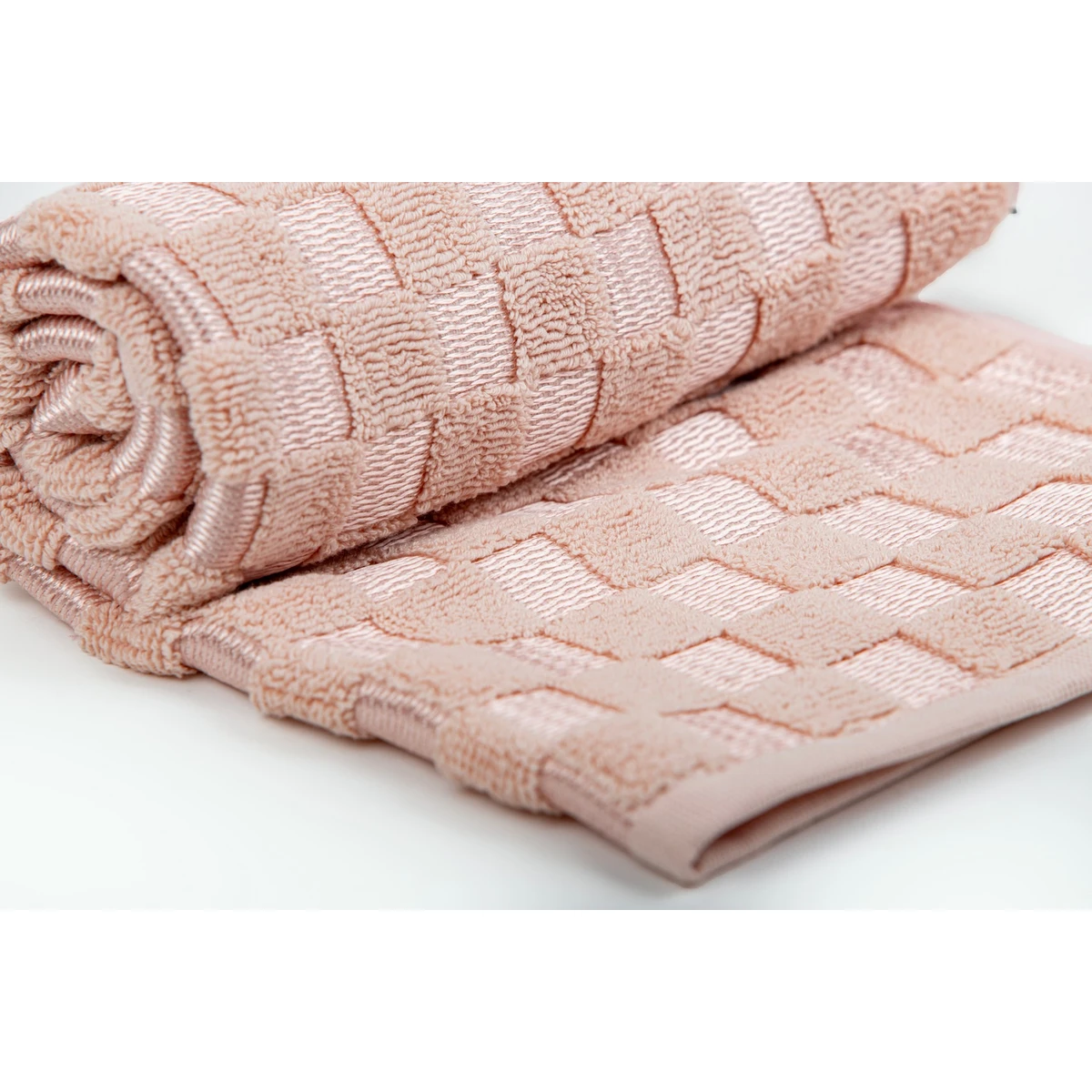 Manamo Checkers Cotton Bathmat Blush 50x70 