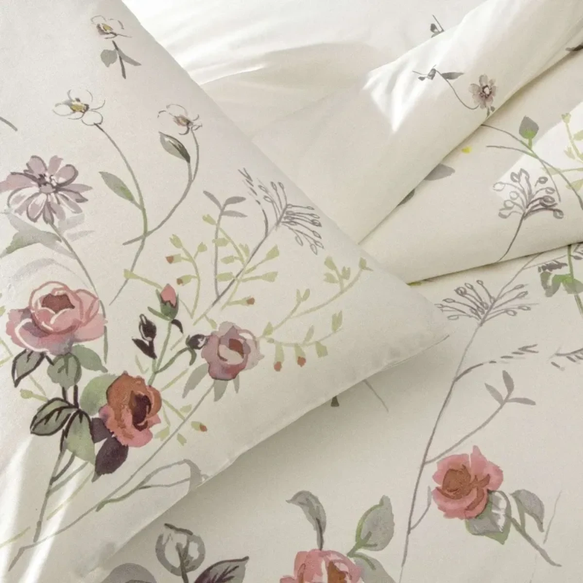 TAC Kiara Bed Linen Set Cotton Cream Single  160x220+180x260+50x70 cm