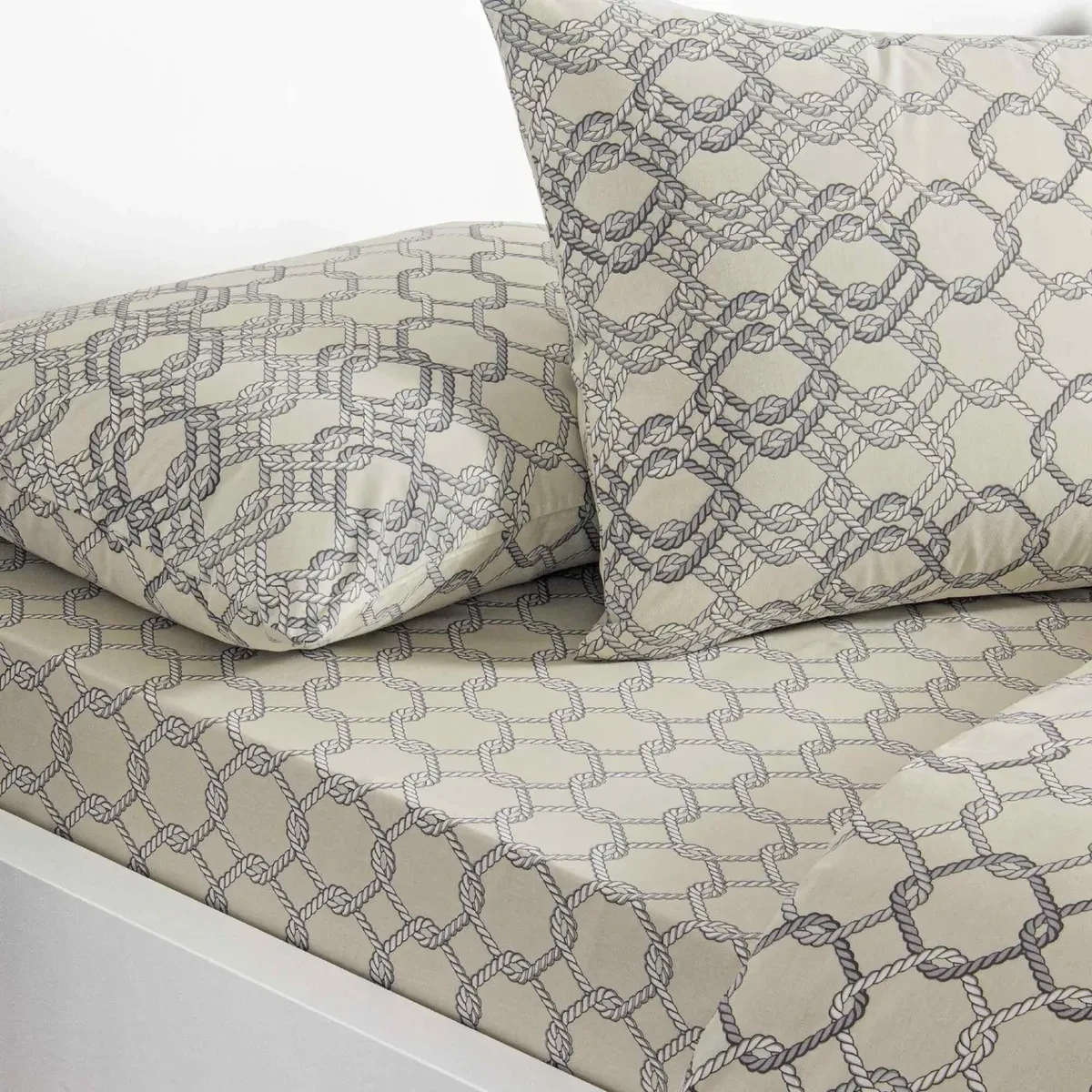 TAC Galen Ranforce Bed Linen Set Single Blue 160x220+180x260+50x70 cm  