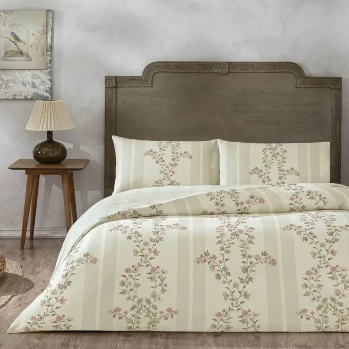 TAC Mirelune Bed Linen Set Cotton Beige Single 160x220+180x260+50x70 cm