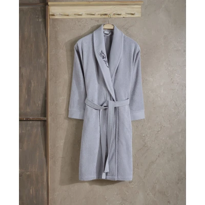 Manamo Elain Bathrobe Cotton Grey 2XL/3XL