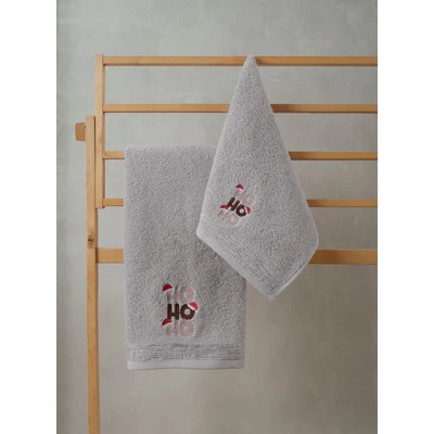 Manamo Hohoho Christmas Face Towel Cotton Grey  50x70 სმ