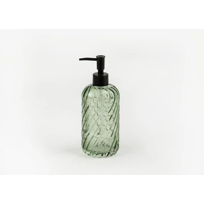 Manamo Pearl Liquid Soap Dispenser  Glass Green  8x8x21.1 cm