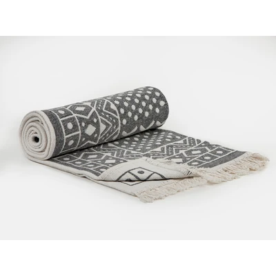 Manamo Elisa Carpet Cotton Acrylic Double Sided Grey 80x150 cm   