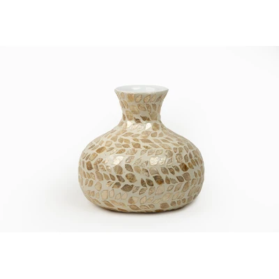 Manamo Luisa Vase Bamboo/ Pearl  Gold 26x36 cm