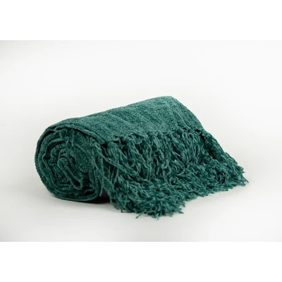 Manamo Chic Throw Polyester Emerald Green 130x150+2x10cm