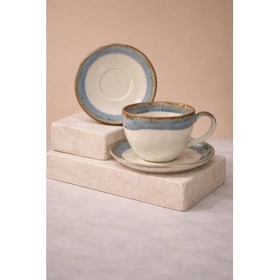 Manamo Luna Cappuccino Mug Ceramiic Indigo  290 cc