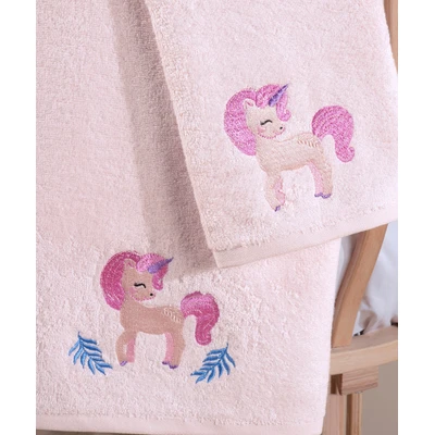 Manamo Baby Bamboo Bath Towel Pony  Soft Pink 70X130 cm
