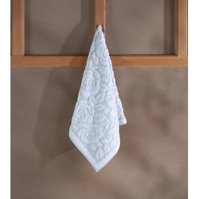 Manamo Rose Face Towel Cotton White/Cameo  50x85 cm