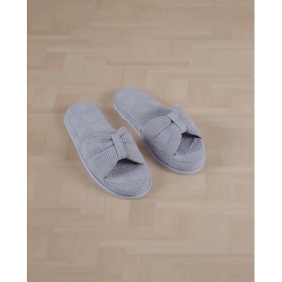 Manamo Roma Slipper Waffle Cotton Metal Grey  37-39
