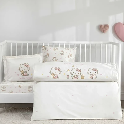 TAC Cotton Baby Hello Kitty Cool Baby  Bed Linen Set 100x150+120x180+34x45 (2pc) 
