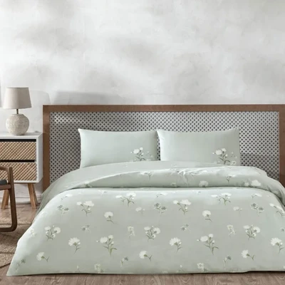 TAC Aveste Bed Linen Set Cotton Blue Single 160x220+180x260+50x70 cm